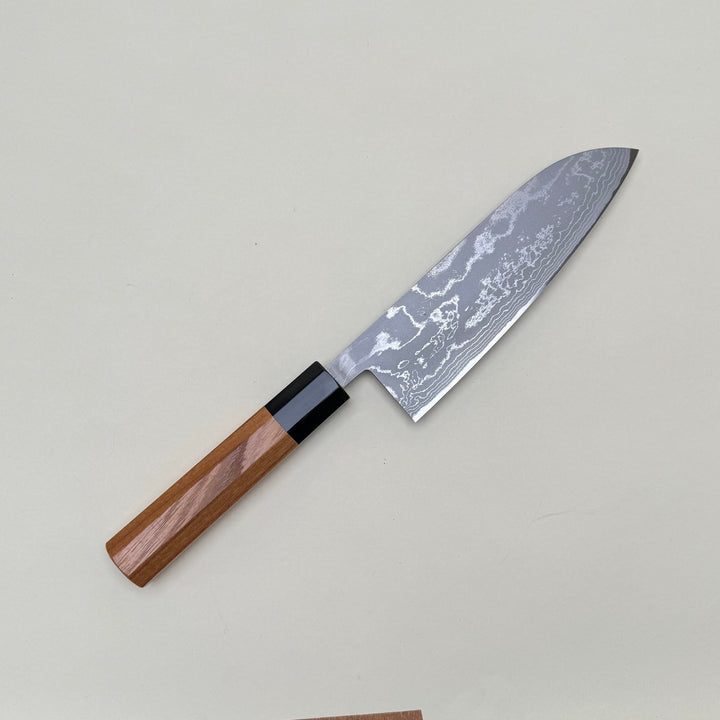 Ohishi White 1 Santoku Knife 165mm Suminagashi - Community Cutlery