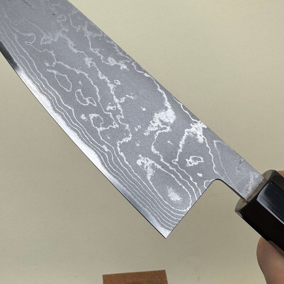 Ohishi White 1 Santoku Knife 165mm Suminagashi - Community Cutlery