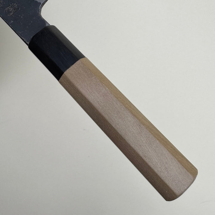 Sakai Kikumori Blue 2 Kikizuki Kiritsuke Santoku 180mm Kurouchi - Community Cutlery