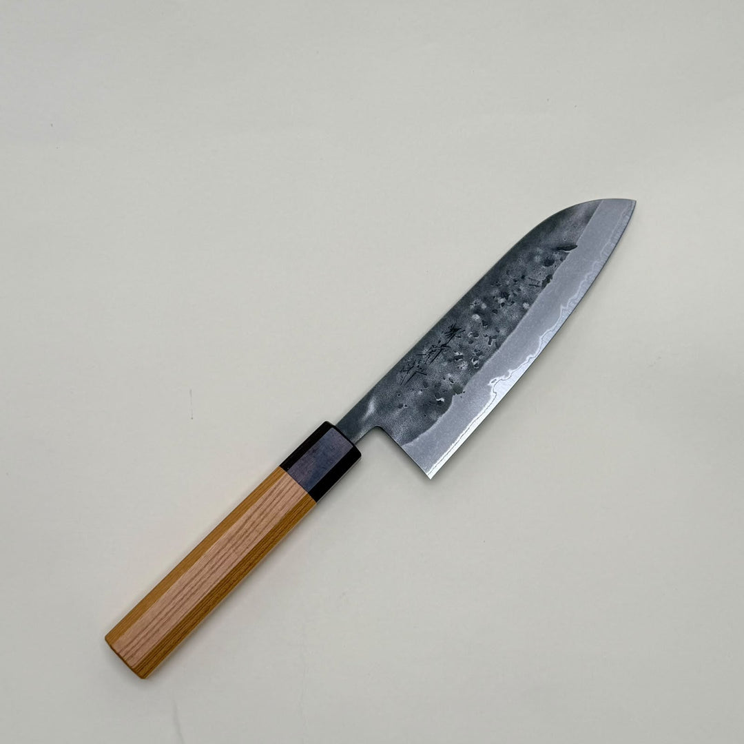 Sakai Kikumori Blue #2 Santoku Knife 165mm Nashiji-knife-Community Cutlery
