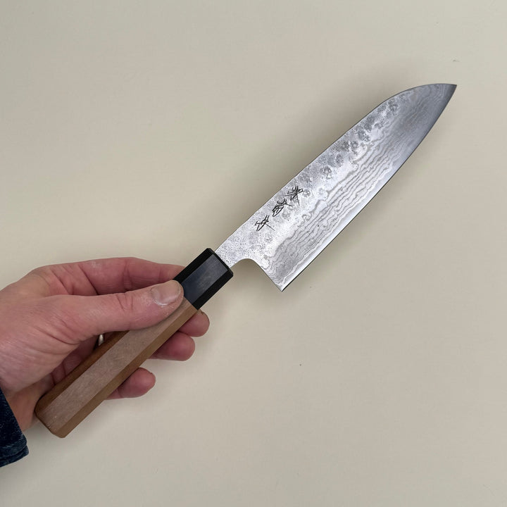 Sakai Kikumori HCD 440C Santoku 165mm Nashiji - Community Cutlery