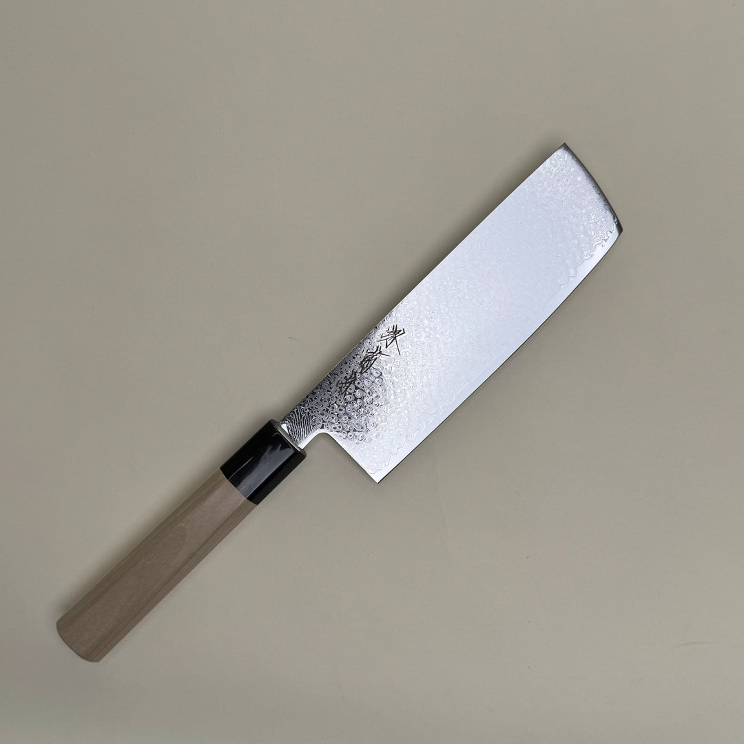 Sakai Kikumori OHS SG2 Nakiri Knife 165mm Damascus - Community Cutlery