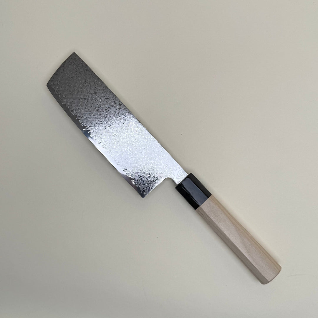 Sakai Kikumori OHS SG2 Nakiri Knife 165mm Damascus - Community Cutlery