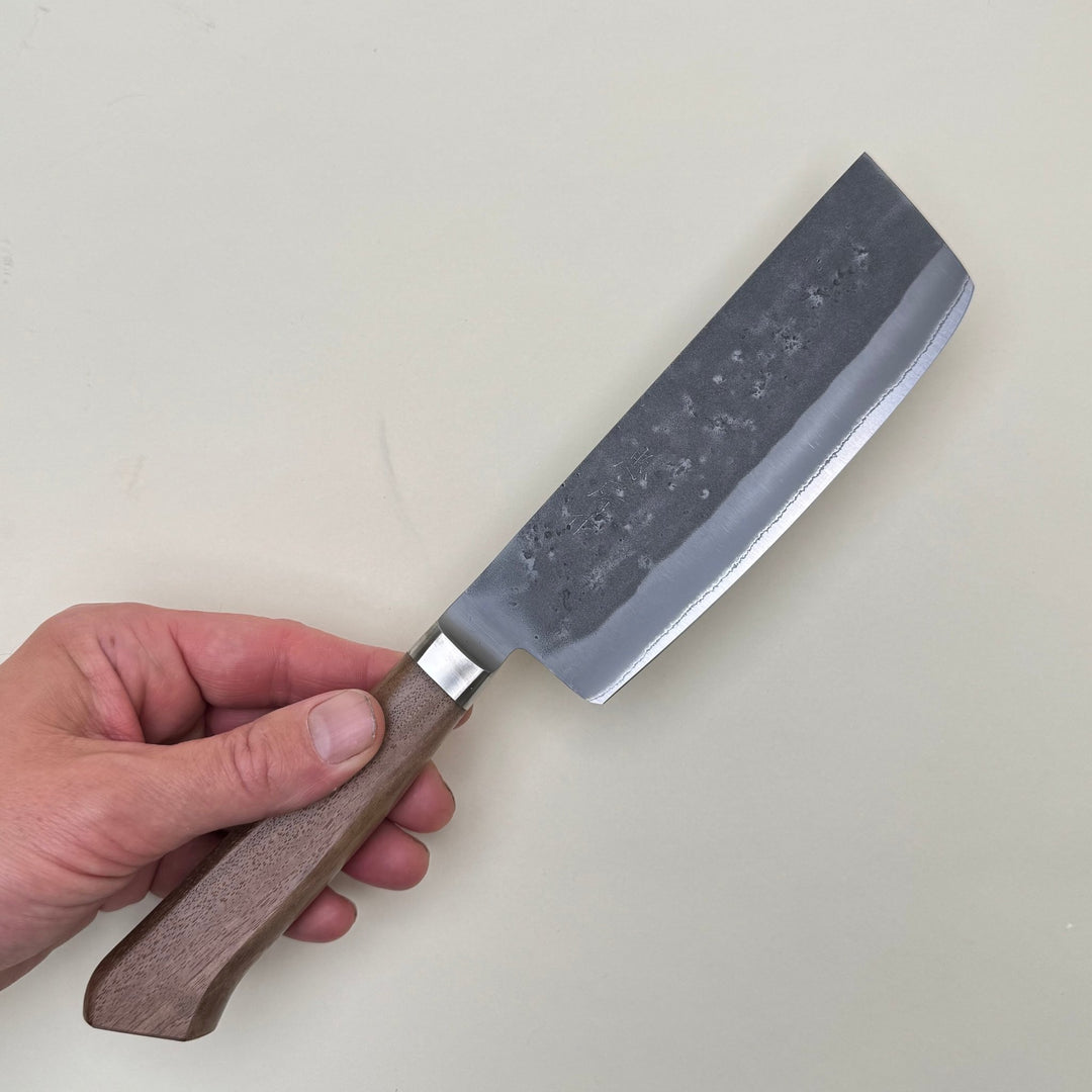 Tadafusa Blue 2 Nakiri Knife 150mm Nashiji - Community Cutlery