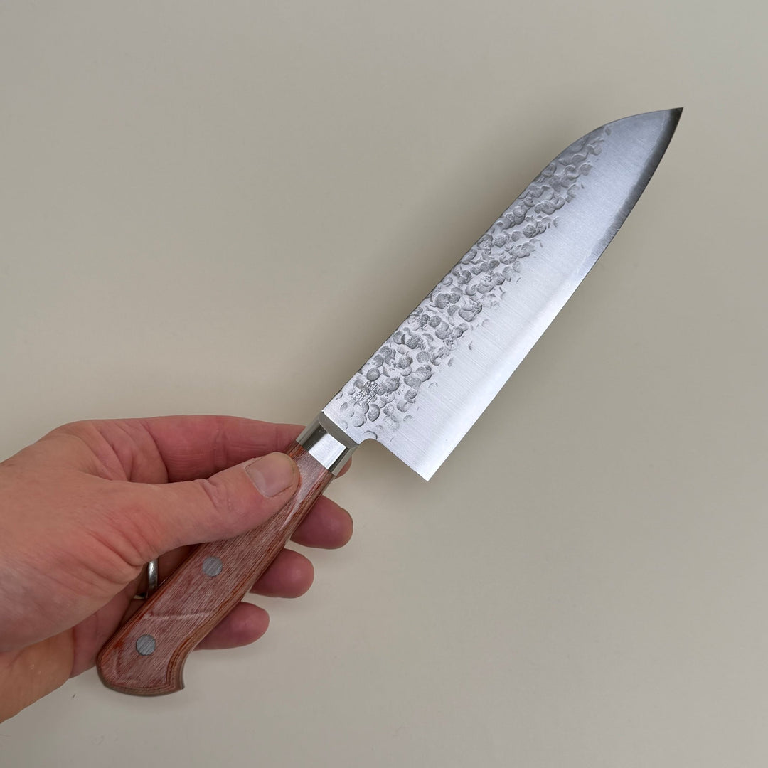 Takamura Chromax Tsuchime Santoku Knife 170mm-knife-Community Cutlery