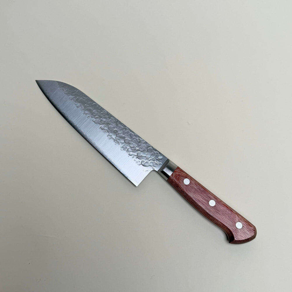 Takamura Chromax Tsuchime Santoku Knife 170mm-knife-Community Cutlery