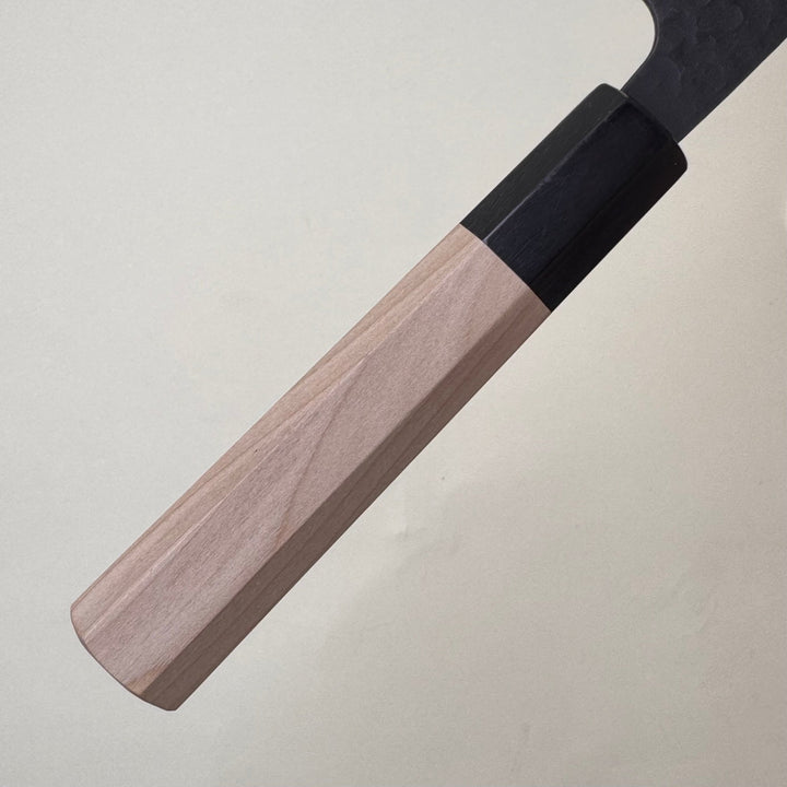 Tsuchime Santoku 165mm Kurouchi Blue Super Magnolia Handle - Community Cutlery