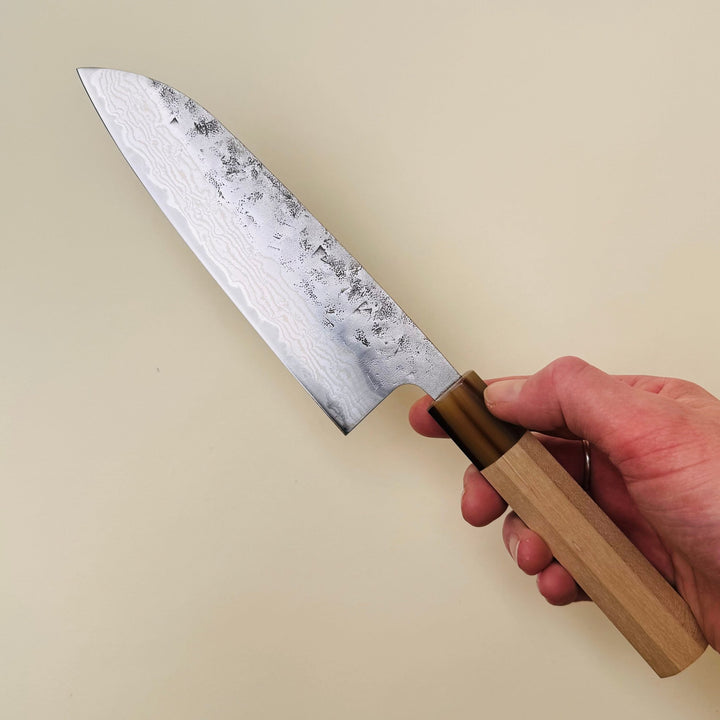 Tsunehisa Washiji Damascus Santoku 165mm - Community Cutlery