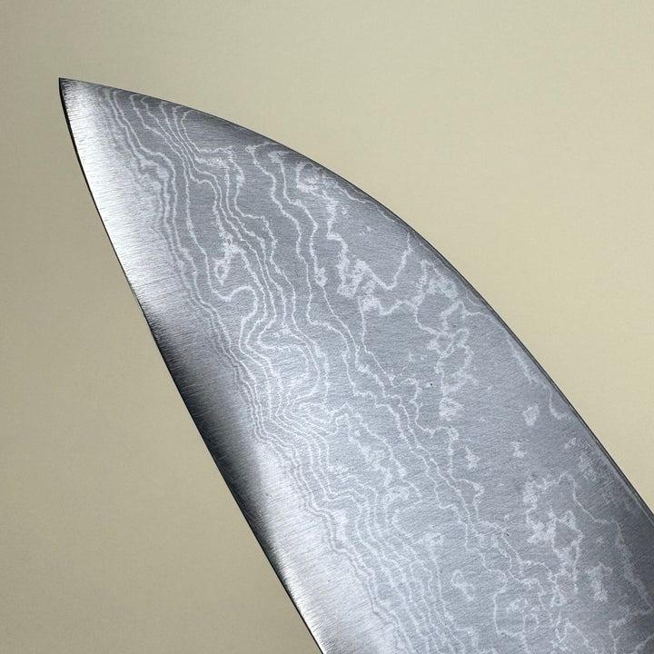 Tsutomu Kajiwara Blue 2 Santoku Knife 165mm Damascus - Community Cutlery