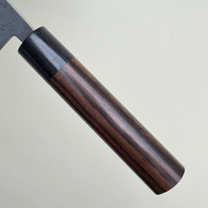 Tsutomu Kajiwara Blue 2 Santoku Knife 165mm Damascus - Community Cutlery