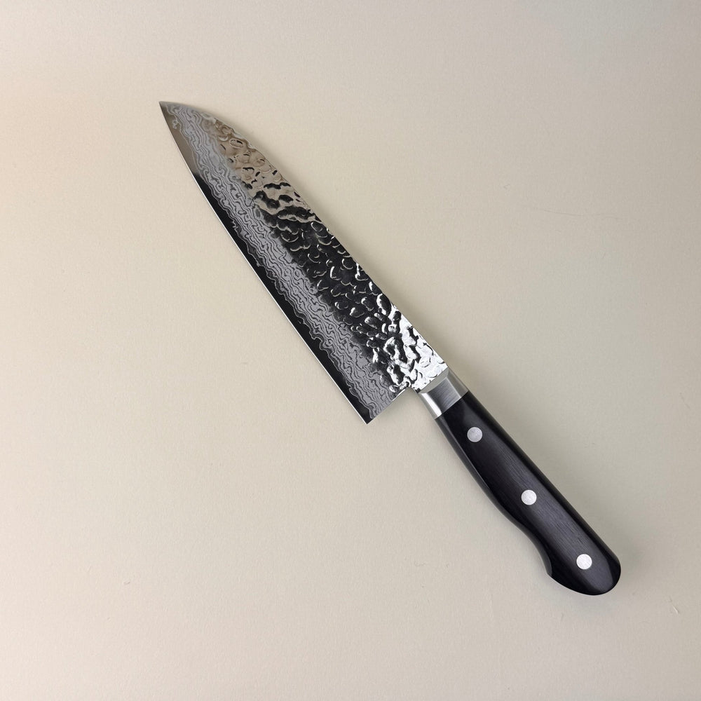VG10 Damascus Tsuchime Santoku 180 - Community Cutlery