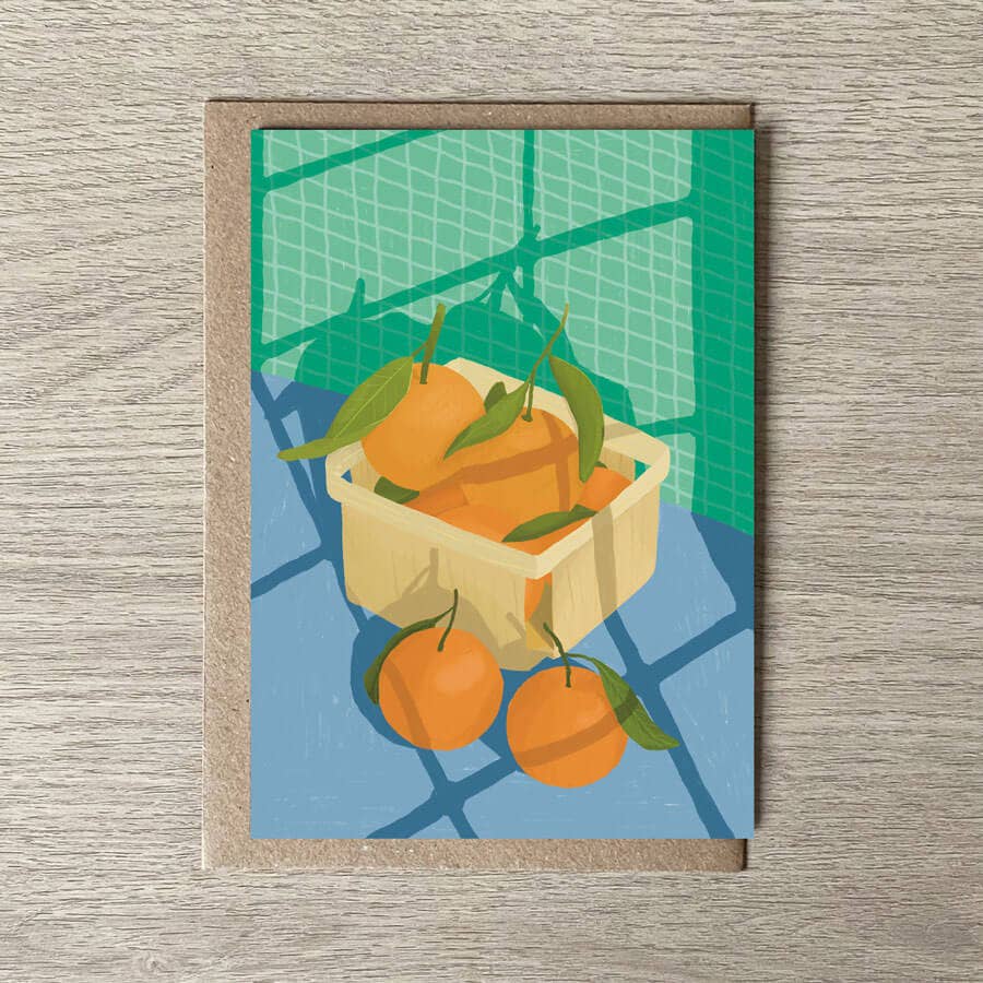 Punnet of Oranges Greeting Card Bert and Roxy 