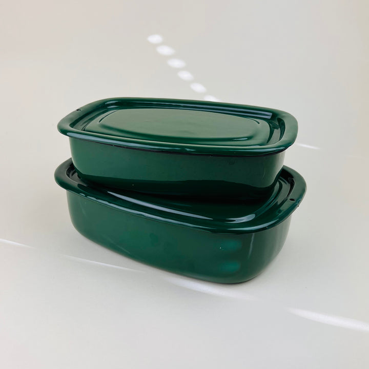 Enamelware Baking Dish/ Storage Box - Medium