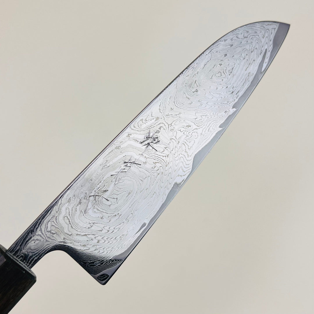 Sakai Kikumori - Damascus Nami Santoku 165mm Sakai Kikumori 