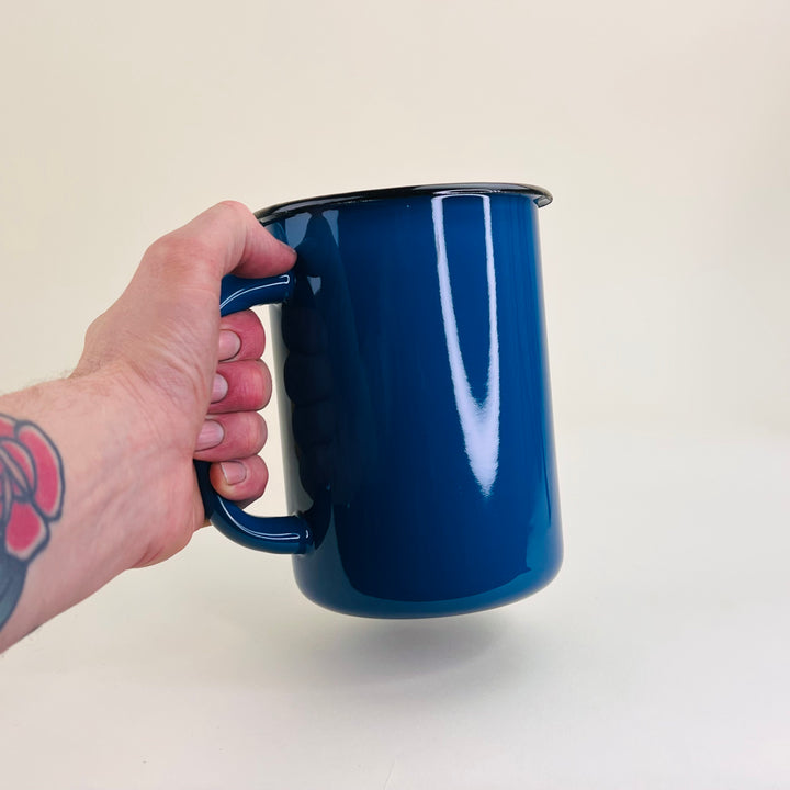 Enamel Extra Large Mug / Utensil Pot