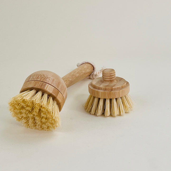Bamboo Dish Brush with handle and replacement head