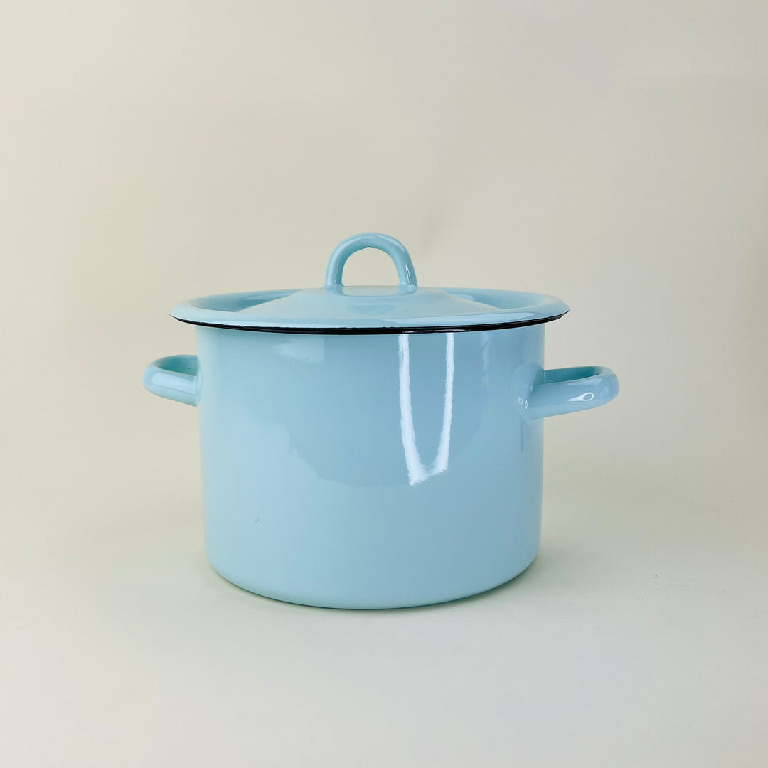 Enamel Cooking Pot with Lid - Medium
