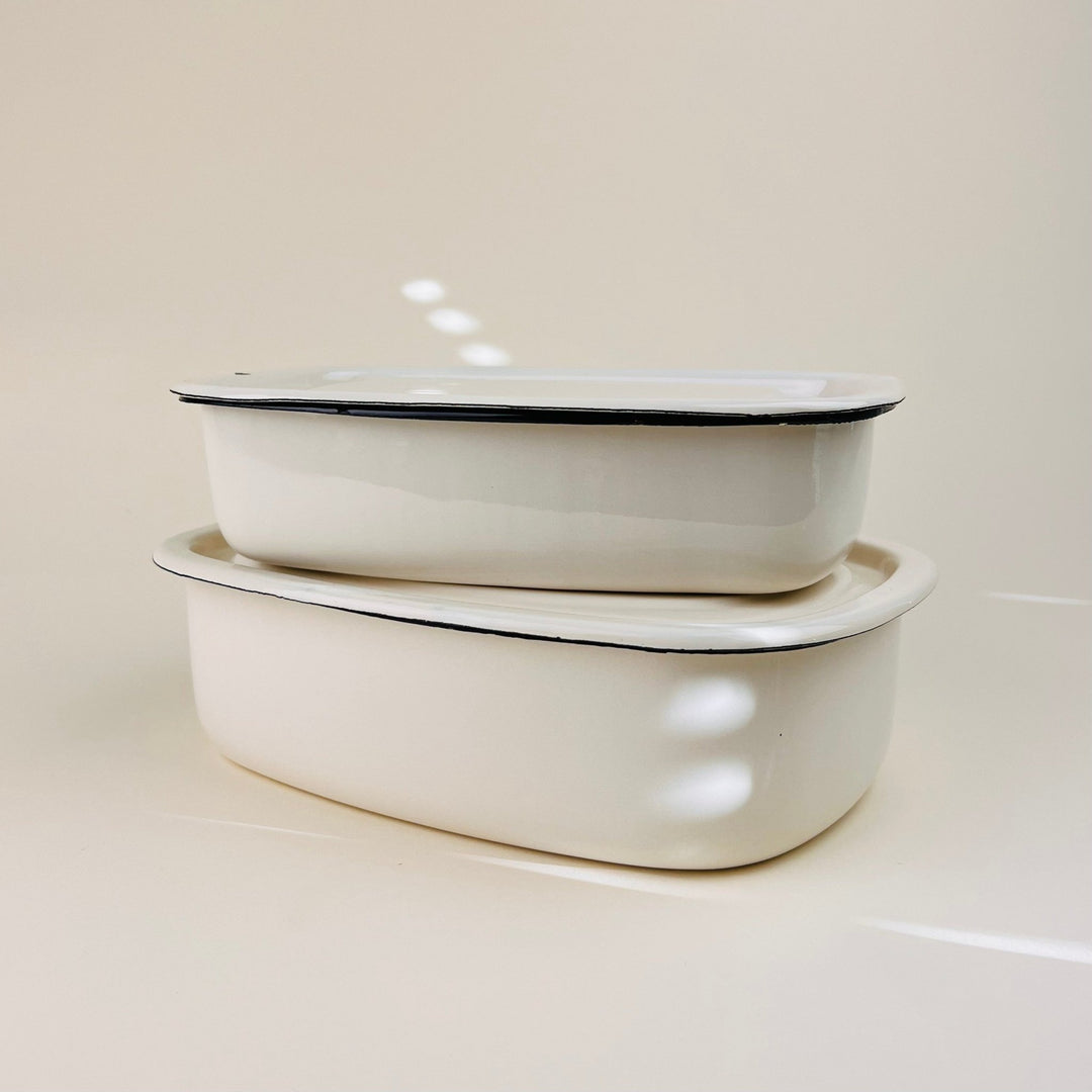 Enamelware Baking Dish/ Storage Box - Large - Community Cutlery