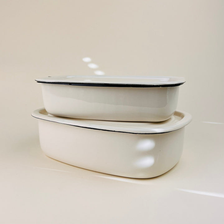 Enamelware Baking Dish/ Storage Box - Large - Community Cutlery