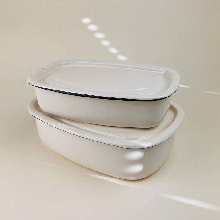 Enamelware Baking Dish/ Storage Box - Medium - Community Cutlery