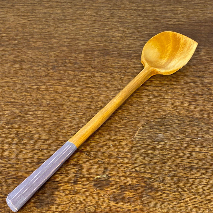Soulwood Creations - Hand Carved Wooden Spoon Soulwood Creations 10- Cherry Lilac Milk Paint 
