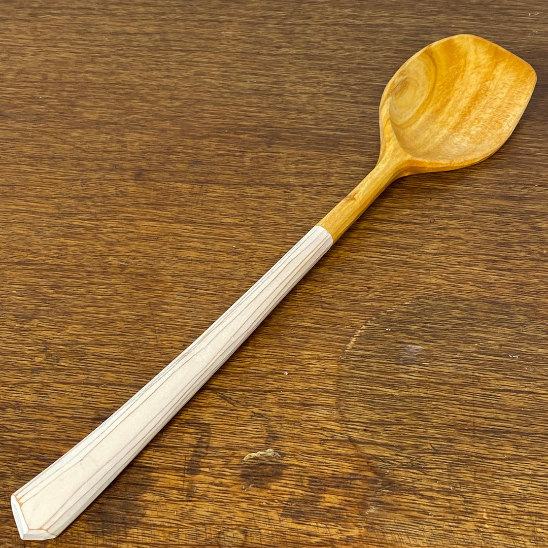 Soulwood Creations - Hand Carved Wooden Spoon Soulwood Creations 11- Cherry Natural Milk Paint 