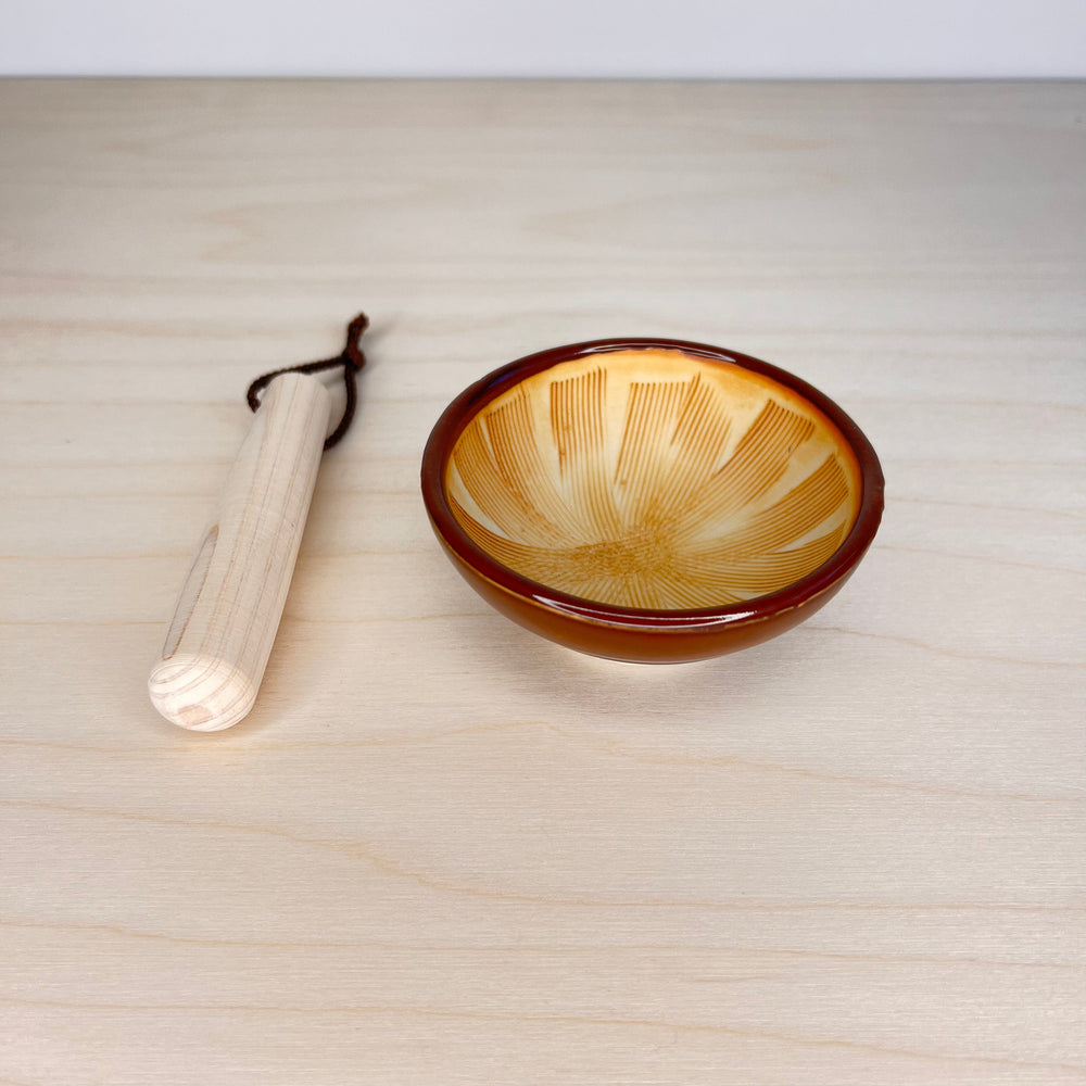 Traditional Suribachi Mortar & Surikogi Pestle Global Kitchen Japan 