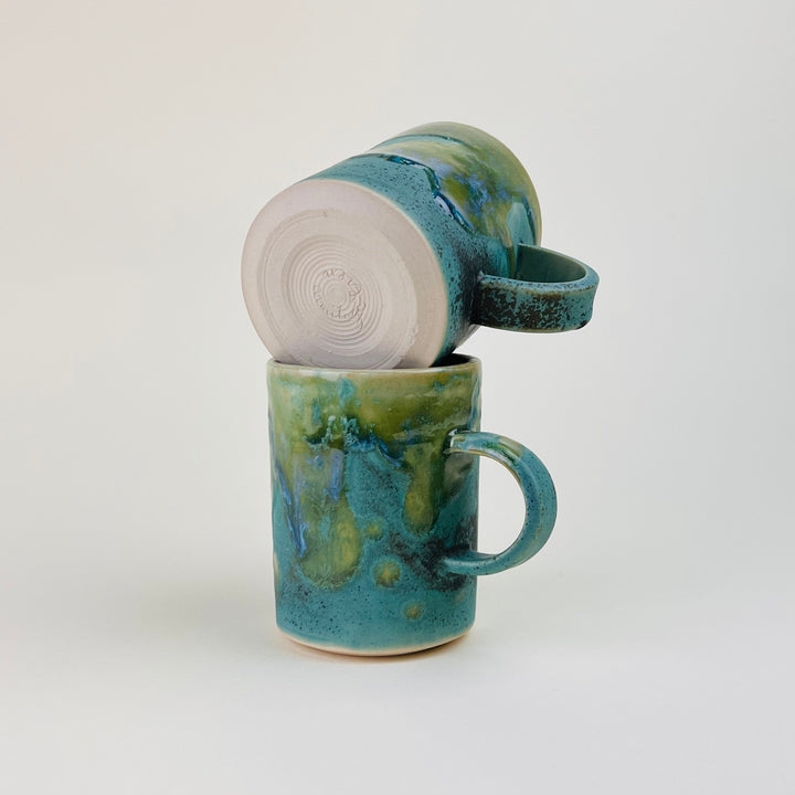 Eren Armitage - Green Turquoise Mug mug Eren Armitage 
