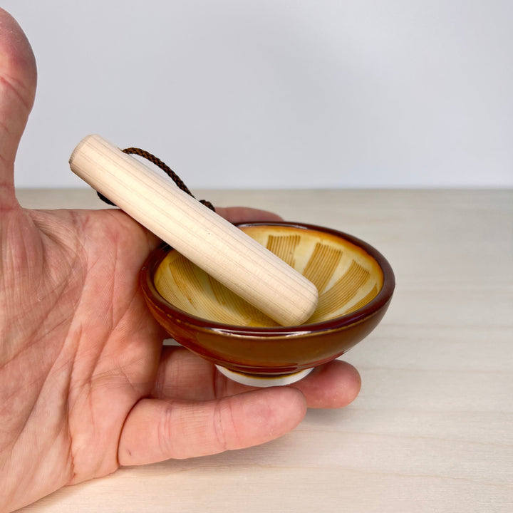 Traditional Suribachi Mortar & Surikogi Pestle Global Kitchen Japan 