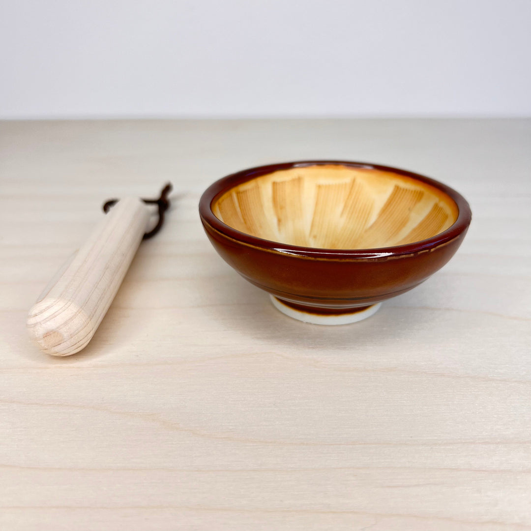 Traditional Suribachi Mortar & Surikogi Pestle Global Kitchen Japan 