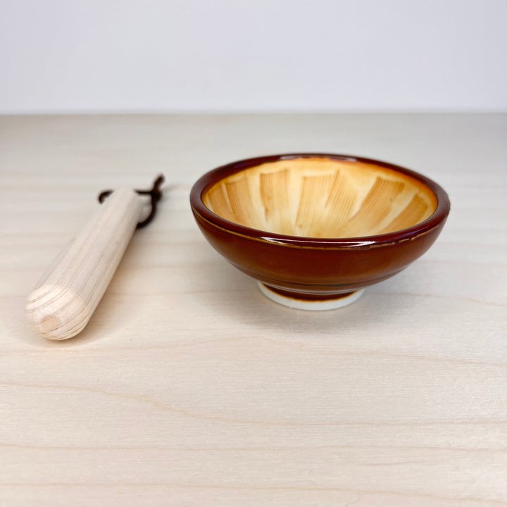 Traditional Suribachi Mortar & Surikogi Pestle Global Kitchen Japan 