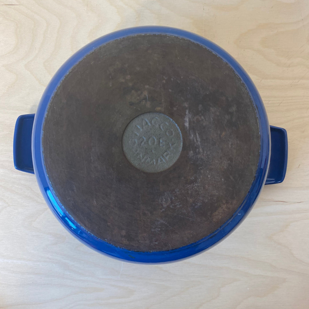 Vintage NACCO Danish Enamelled Cast Iron Casserole Pan 21cm Community Cutlery 