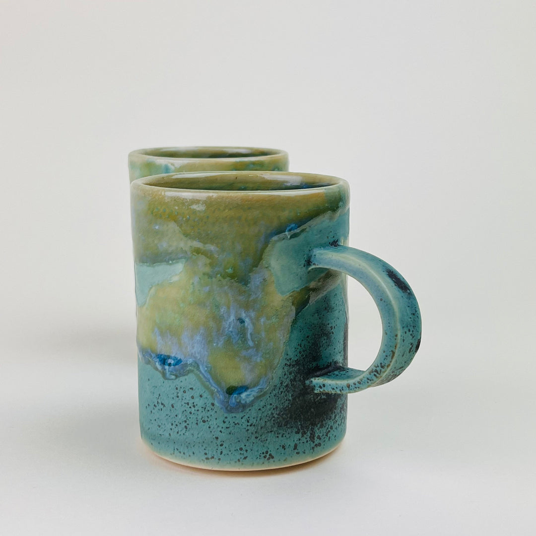Eren Armitage - Green Turquoise Mug mug Eren Armitage 