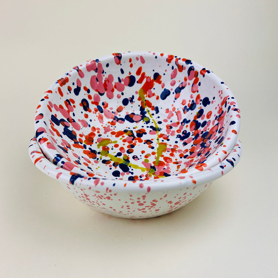 Bornn Enamelware - Large Island breeze Bowl 20cm - Cream Bornn 