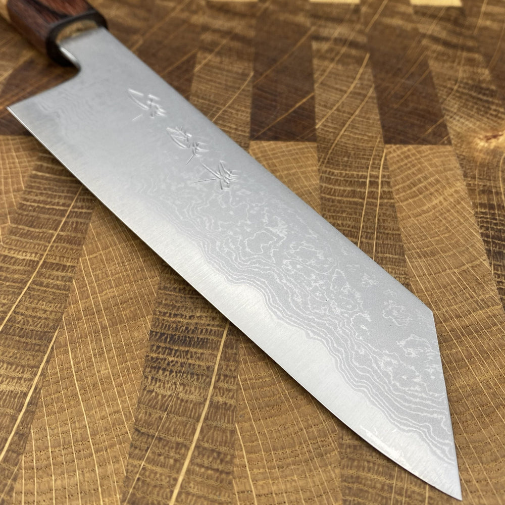 Sakai Kikumori - Aoichi Damascus Kiritsuke Santoku Community Cutlery 
