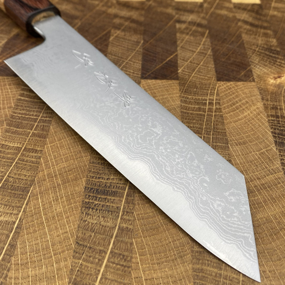 Sakai Kikumori - Aoichi Damascus Kiritsuke Santoku Community Cutlery 