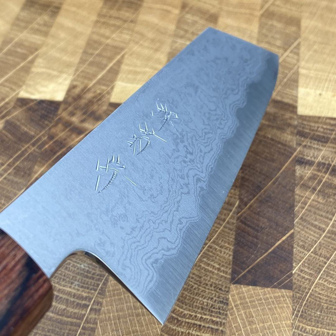 Sakai Kikumori - Aoichi Damascus Kiritsuke Santoku Community Cutlery 