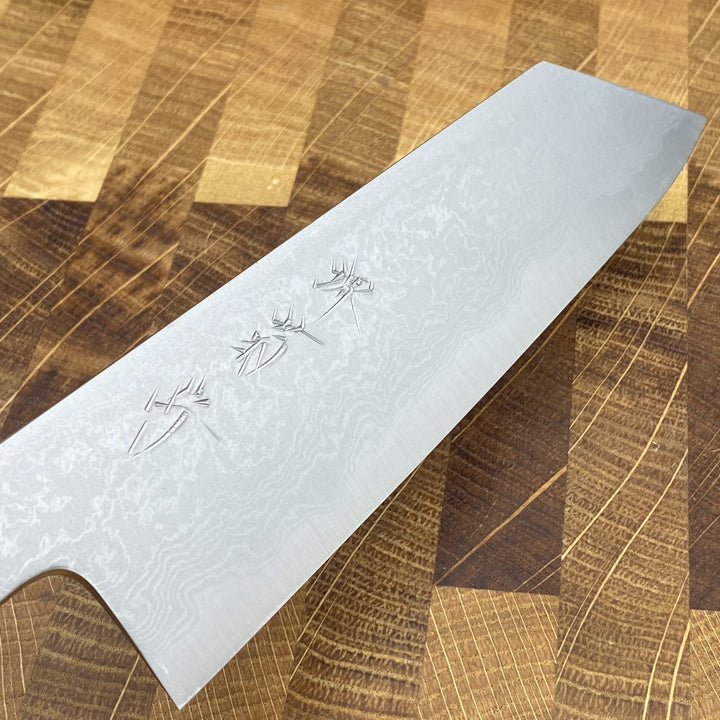 Sakai Kikumori - Aoichi Damascus Kiritsuke Santoku Community Cutlery 