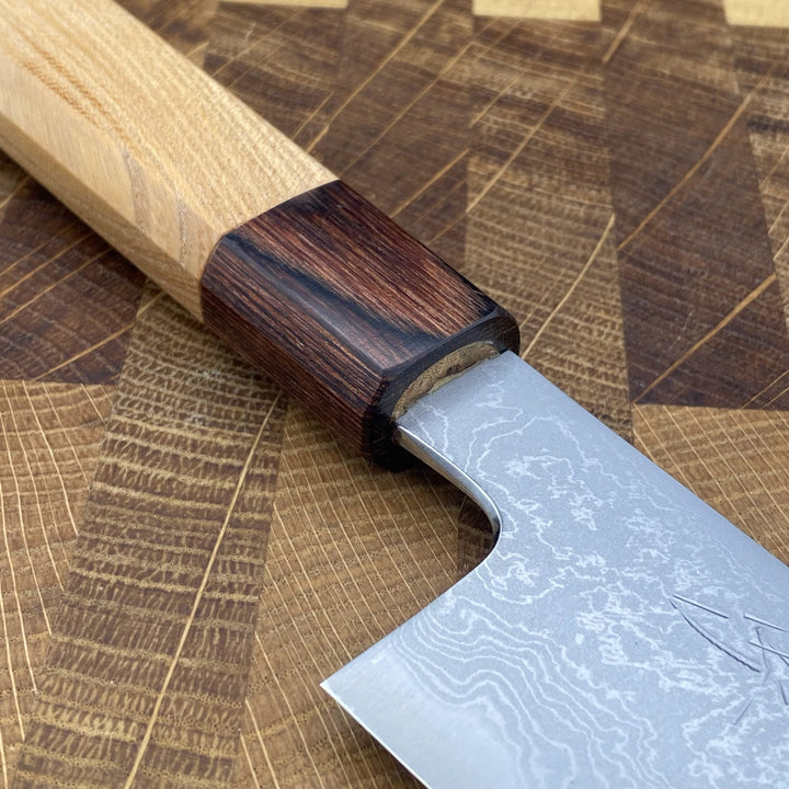 Sakai Kikumori - Aoichi Damascus Kiritsuke Santoku Community Cutlery 