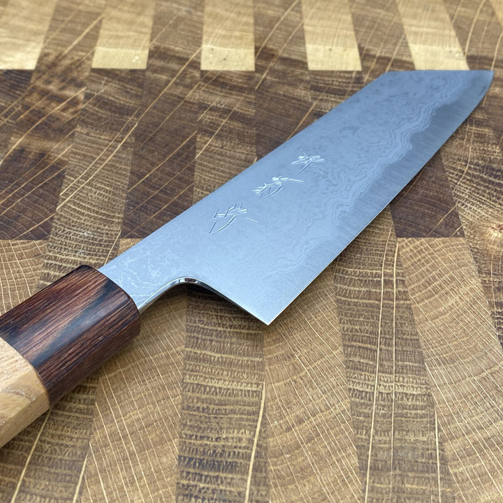 Sakai Kikumori - Aoichi Damascus Kiritsuke Santoku Community Cutlery 
