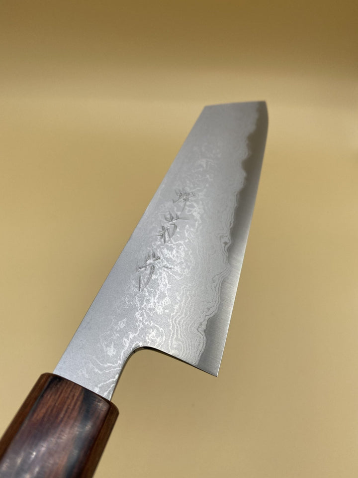 Sakai Kikumori - Aoichi Damascus Kiritsuke Santoku Community Cutlery 