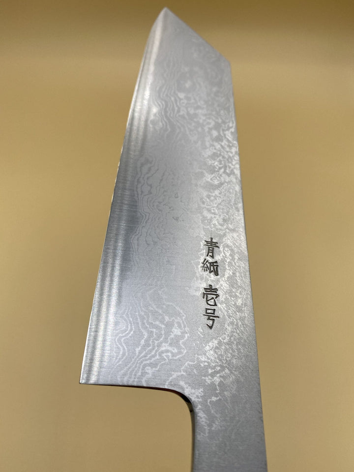 Sakai Kikumori - Aoichi Damascus Kiritsuke Santoku Community Cutlery 