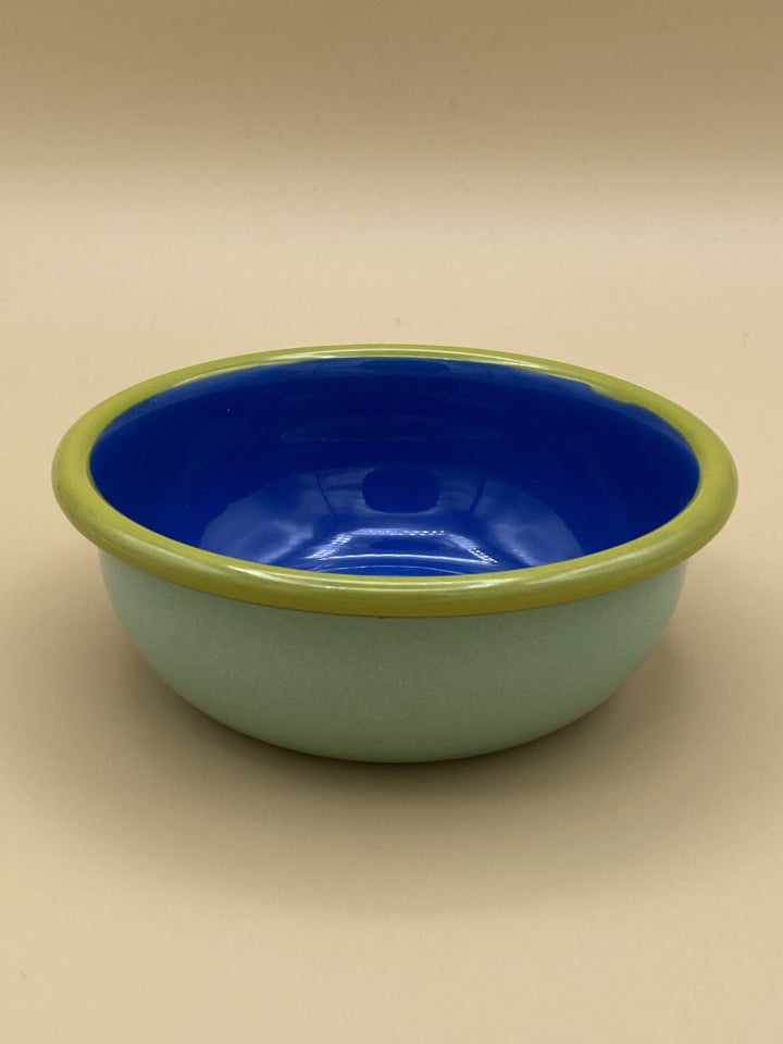 Bornn Enamelware - Small Colorama Bowl Community Cutlery Mint and Electric Blue 