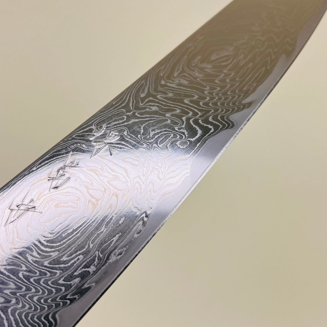 Sakai Kikumori - Damascus Nami Gyuto 210mm - Community Cutlery