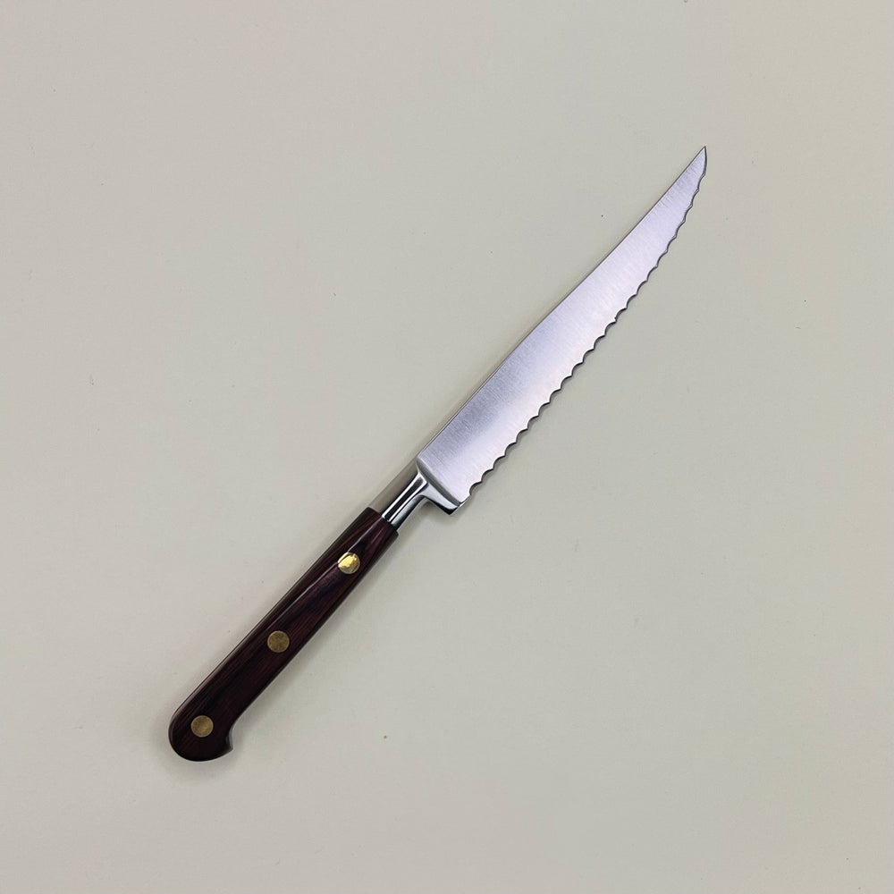 Samuel Staniforth - 5" Rosewood Serrated Utility Knife - Community Cutlery