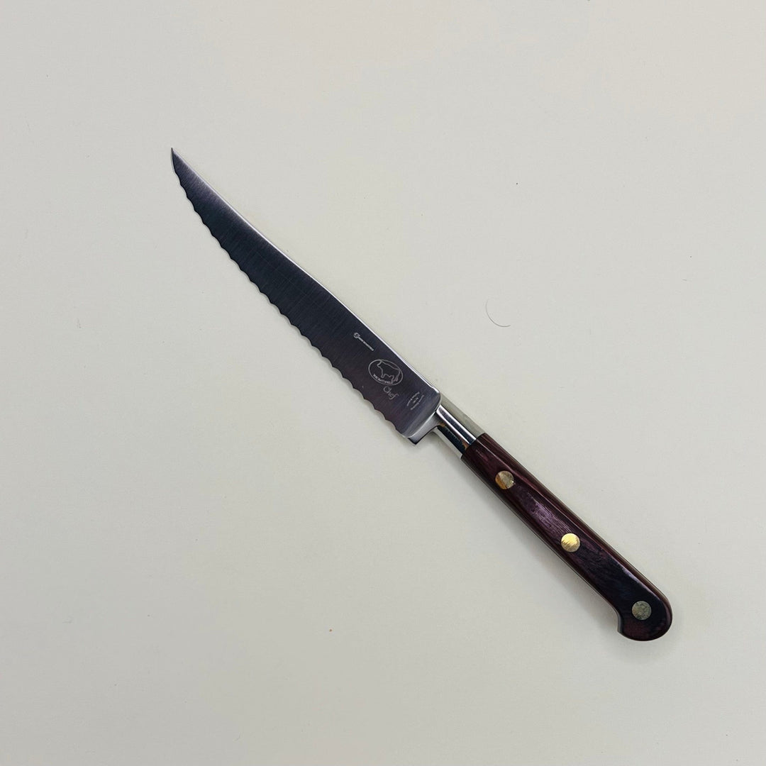Samuel Staniforth - 5" Rosewood Serrated Utility Knife - Community Cutlery